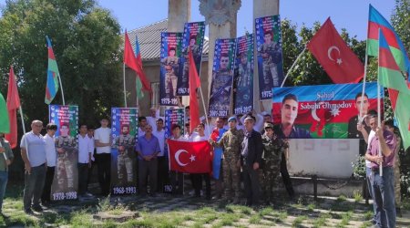Şabranda Vətən Müharibəsi Şəhidləri anılıb - FOTO/VİDEO