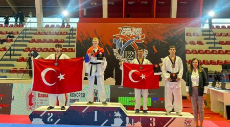 Azərbaycan taekvondoçusu Avropa çempionu olub - FOTO