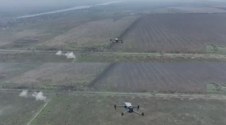 Ukrayna səmasında dronların müharibəsi - VİDEO
