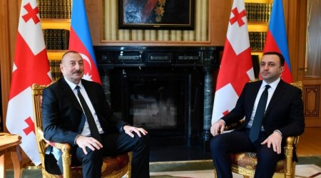 İlham Əliyev və İrakli Qaribaşvili Mçxetada birgə nahar etdi