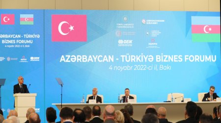 Azərbaycan-Türkiyə biznes forumunda bir çox sahədə əməkdaşlıq MÜZAKİRƏ EDİLİB - FOTO