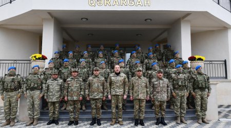 Prezident Füzulidə yeni yaradılmış hərbi hissə ilə tanış olub – YENİLƏNİB - FOTO  