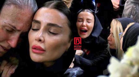 Özge Ulusoy atasının dəfnində hönkür-hönkür ağladı - FOTO/VİDEO