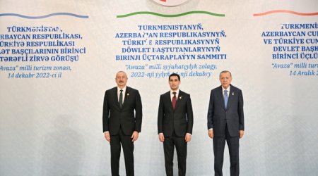 Azərbaycan, Türkiyə və Türkmənistan prezidentlərinin geniş tərkibdə görüşü keçirilib