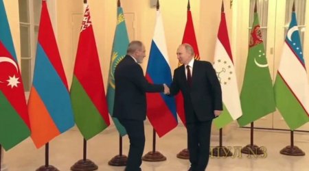 Putin Paşinyanı belə qarşıladı - VİDEO