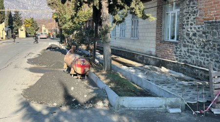 Zaqatala şəhərinin küçələri mərhələ ilə abadlaşdırılır - FOTO