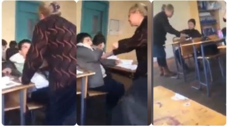 Orta məktəbdə daha bir RƏZALƏT: Müəllim şagirdləri döyüb təhqir etdi - VİDEO