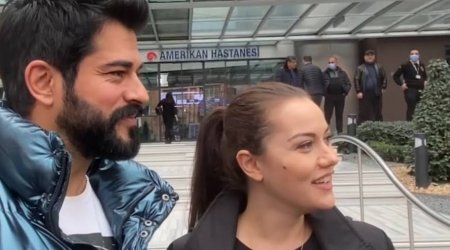 Burak ilə Fahriyə yeni doğulan körpələri ilə GÖRÜNTÜLƏNDİ - VİDEO 