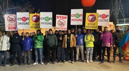 Laçın-Xankəndi yolunda etirazlar davam edir - FOTO