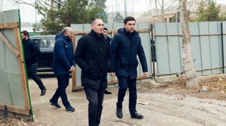 Gəncədə futbol akademiyası üçün bina inşa edilir - FOTO