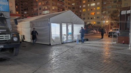 Orxan Əskərovun mərasim çadırları qurulub - FOTO 