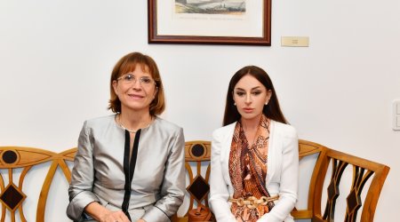 Mehriban Əliyeva Budapeştdə Macarıstanın Baş nazirinin xanımı ilə GÖRÜŞDÜ - FOTO/VİDEO