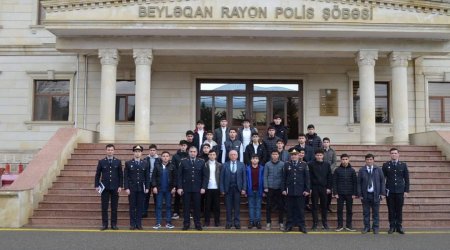 Beyləqan məktəbliləri rayon polis şöbəsinə dəvət edilib - FOTO 
