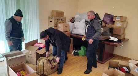 Gürcüstanda yaşayan soydaşlarımız Türkiyəyə yardım kampaniyasına qoşuldu – FOTO 