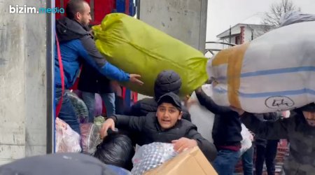 Gürcüstanın Qaraçala kənd sakinləri Türkiyəyə bir TIR yardım göndərdilər - VİDEOREPORTAJ