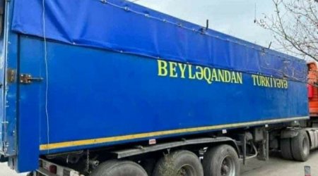 Beyləqandan Türkiyəyə yardım üçün ilk yük maşını YOLA DÜŞDÜ - FOTO 