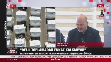 Soylu: “215 dağıntıda xilasetmə işləri davam edir” – VİDEO