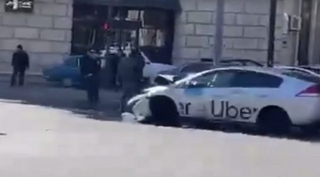 Paytaxtda “Uber” sürücüsü qəza törətdi - VİDEO 