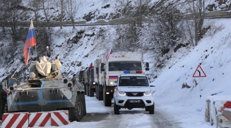 Xankəndi-Laçın yolunda sülhməramlıların 34 avtomobili maneəsiz keçib