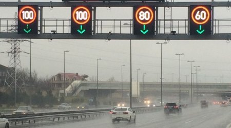 Hava şəraiti ilə əlaqədar bu yollarda sürət həddi ENDİRİLDİ