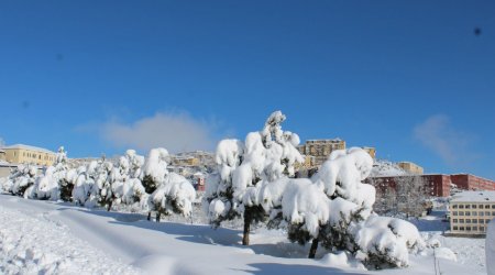 Qərb bölgəsində intensiv qar YAĞIR - FOTO