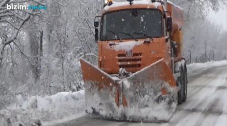 Ağsu dolaylarında 10 santimetr qar ÖRTÜYÜ - FOTO