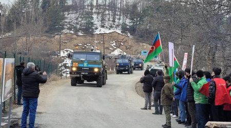 Xankəndi-Laçın yolunda sülhməramlıların 39 avtomobili maneəsiz keçib