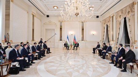 Prezidentdən özbəkistanlı həmkarına: “Ötən il münasibətlərimizin inkişafında rekord il olub”