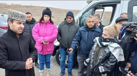 Xarici jurnalistlər AĞDAMDA - FOTO
