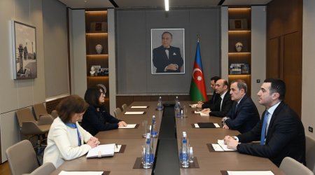 Ceyhun Bayramov Fransa Senatının üzvü Natali Qule ilə görüşüb - FOTO