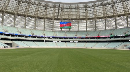 Olimpiya stadionu “Qarabağ” - “Qalatasaray” oyununa hazırlaşır – FOTO 
