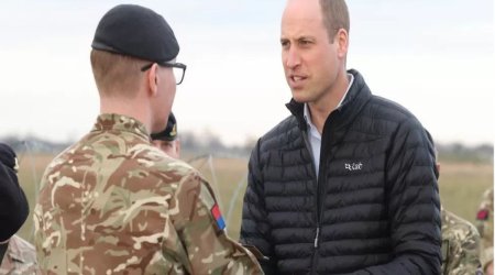 Şahzadə Uilyam Ukrayna sərhədi yaxınlığındakı hərbi bazaya gəlib