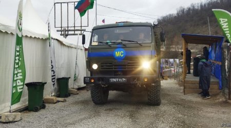 Laçın-Xankəndi yolundan BQXK-nın avtomobilləri keçib - FOTO