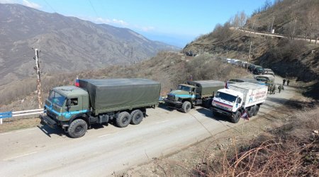 Sülhməramlıların 21 avtomobili Laçın yolundan MANEƏSİZ KEÇİB 