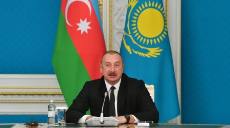 Astanada İlham Əliyevin şərəfinə rəsmi qəbul təşkil edilib
