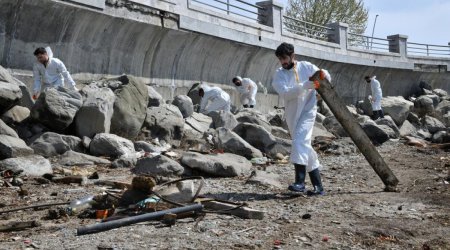 Xəzər sahilində 10 tona yaxın tullantı təmizlənərək utilizasiya olunacaq - FOTO 