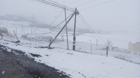 Qar dağ kəndlərinin sakinlərini sevindirib - FOTO/VİDEO