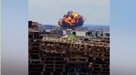 İspaniyada F-18 qırıcısı QƏZAYA UĞRADI - ANBAAN VİDEO