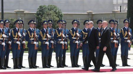 Türkiyə Prezidentinin rəsmi qarşılanma mərasimi KEÇİRİLİB - FOTO/VİDEO