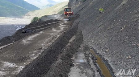 Sel suları Quba-Xınalıq yolunu yararsız hala SALDI – FOTO  