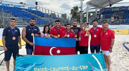 Çimərlik güləşçilərimiz Fransada üç medal QAZANDILAR