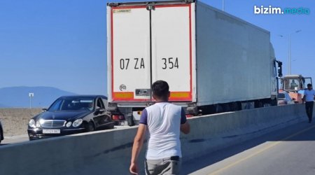 Xaçmaz-Quba yolundakı böyük tıxacın səbəbi AÇIQLANDI - FOTO