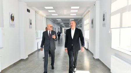 Şəmkirdə Məhəmməd Füzuli adına məktəb-liseyin yeni binası AÇILDI - FOTO