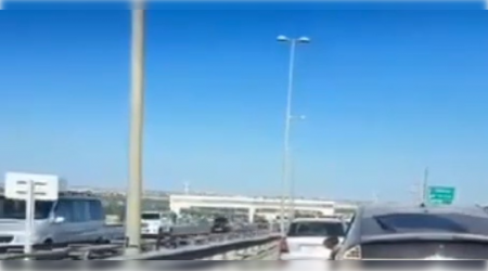 Bakıda zəncirvari qəza: Yolda tıxac yarandı - VİDEO