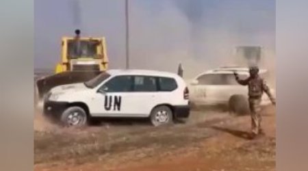 Şimali Kiprdə inşaata mane olan BMT maşınlarını ƏZDİLƏR - VİDEO