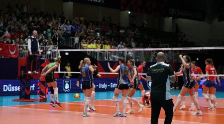 Qadın voleybolçularımız Avropa çempionatına qələbə ilə başladı – FOTO  