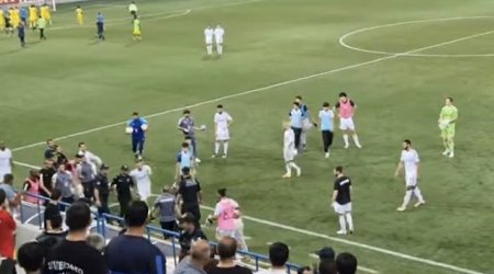 Polisin futbol zamanı meydana girən azarkeşi vurması iddiasına RƏSMİ CAVAB 