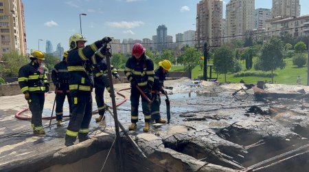 Bakıda partlayış zamanı 2 nəfər xəsarət alıb - YENİLƏNİB - FOTO/VİDEO 