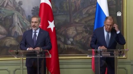 Hakan Fidan və Lavrov mətbuata bəyanatla çıxış ediblər - VİDEO 