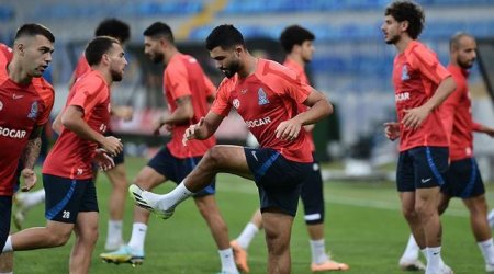 Azərbaycan millisi Belçikaya qarşı oyun öncəsi məşqə çıxdı - FOTO 